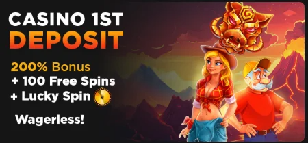 Booming Slots casino first deposit offer: 200% bonus, 100 free spins and a Lucky Spin